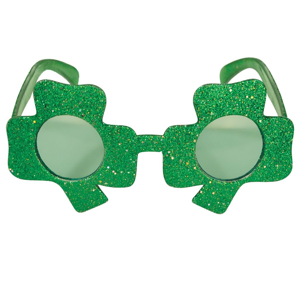 St. Patrick 'S Day Green Ierse Volwassen Festival Grappige Shamrock Groene Hoed Bril Groen Kleding Accessoires Spéaclaí: Default Title