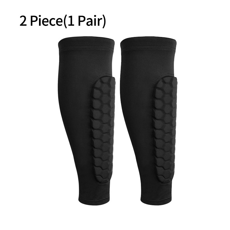 Sports Soccer Shinpads Football Kinds Socks Sleevse Shin Guards Protect Compression Shinguard Safety Protection Guard Volleyball: Black 2 pcs / L