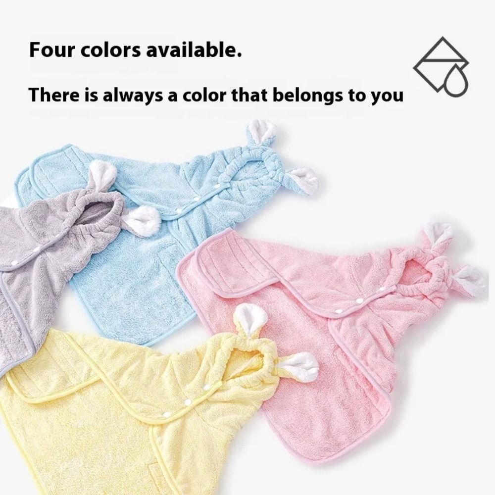 Superchłonny szlafrok dla psa, uroczy kaptur, ręczniki kąpielowe dla zwierząt, szybkoschnący, miękki, bez sierści, szlafrok dla kota dla małych, średnich i dużych psów