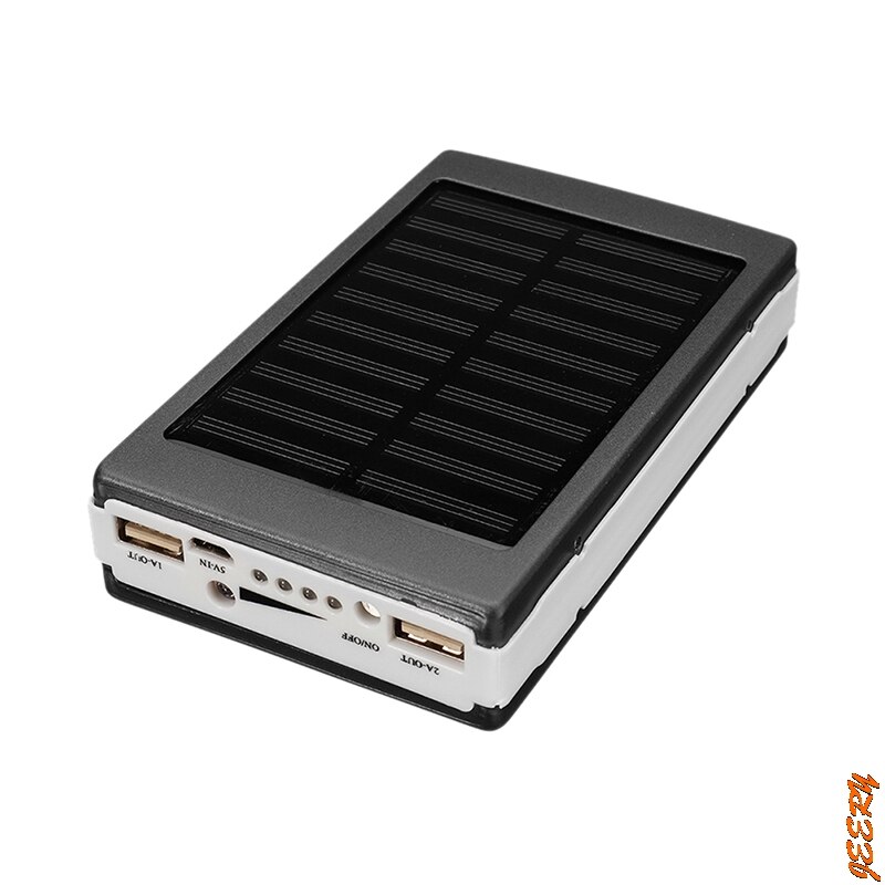 Draagbare Diy 5X18650 Powerbank Pover Power Bank 18650 Solar Power Bank Case Box Dual Usb Kit Telefoon Oplader zaklamp