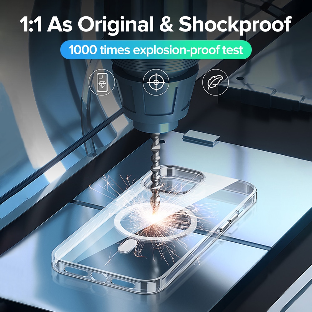 Joyroom Magnetische Case Voor Iphone 13 12 Pro Max Transparant Cover Voor Iphone 13 Pro Max Case Draadloze Oplader Magneet back Cover