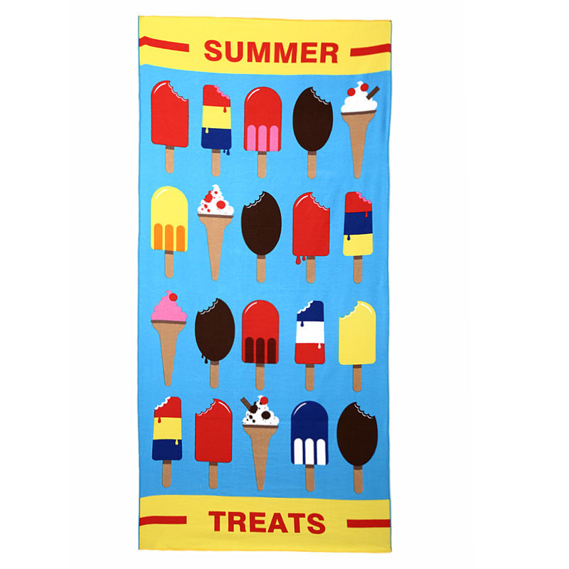 Microfiber Handdoek Voor Zwemmen Strand Gym Bad Reizen Outdoor Sport: ICE CREAM