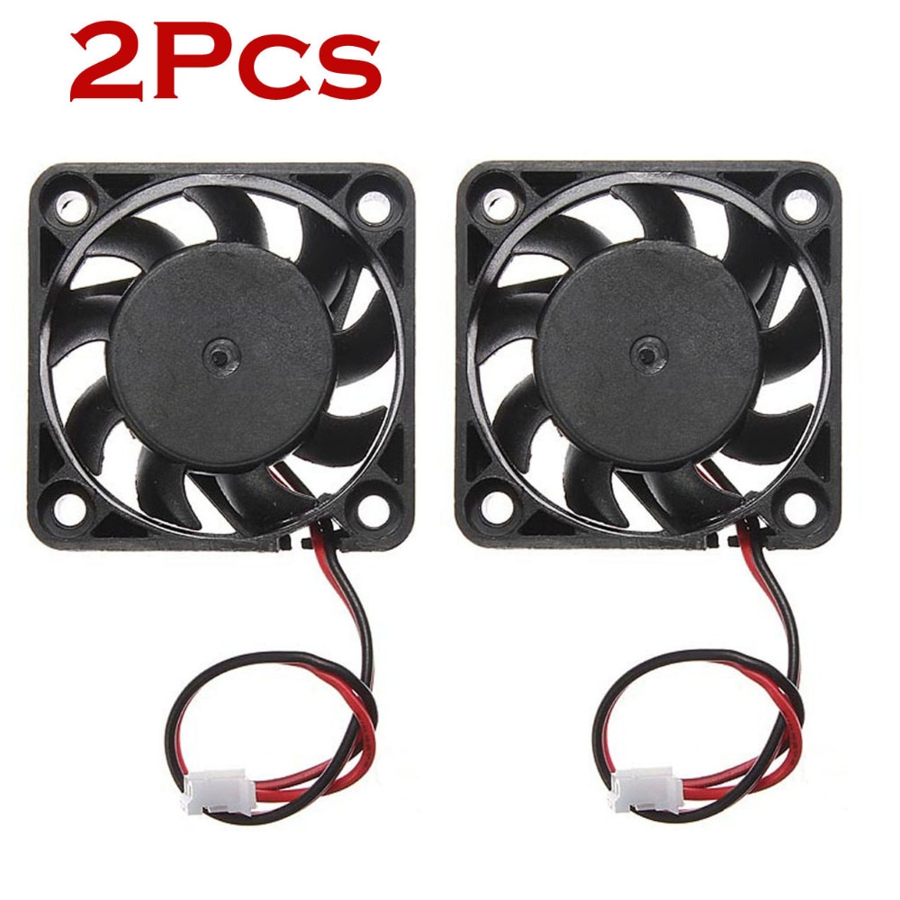 Mini ventilador do computador, 2 peças 12v-pequeno 40mm x 10mm dc sem escova 2 pinos o.15