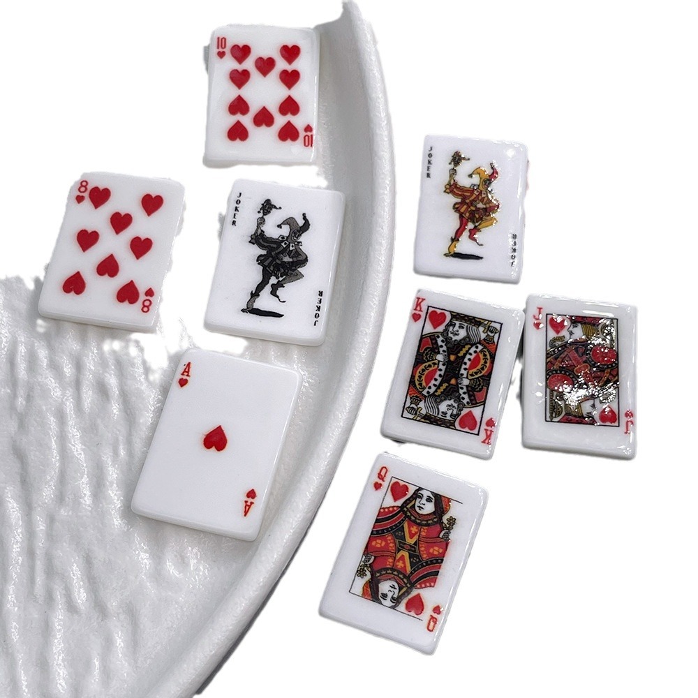 Imán para nevera de póker simulado , imanes para nevera, decoración del hogar, juegos, , buena fortuna, 10 Uds.
