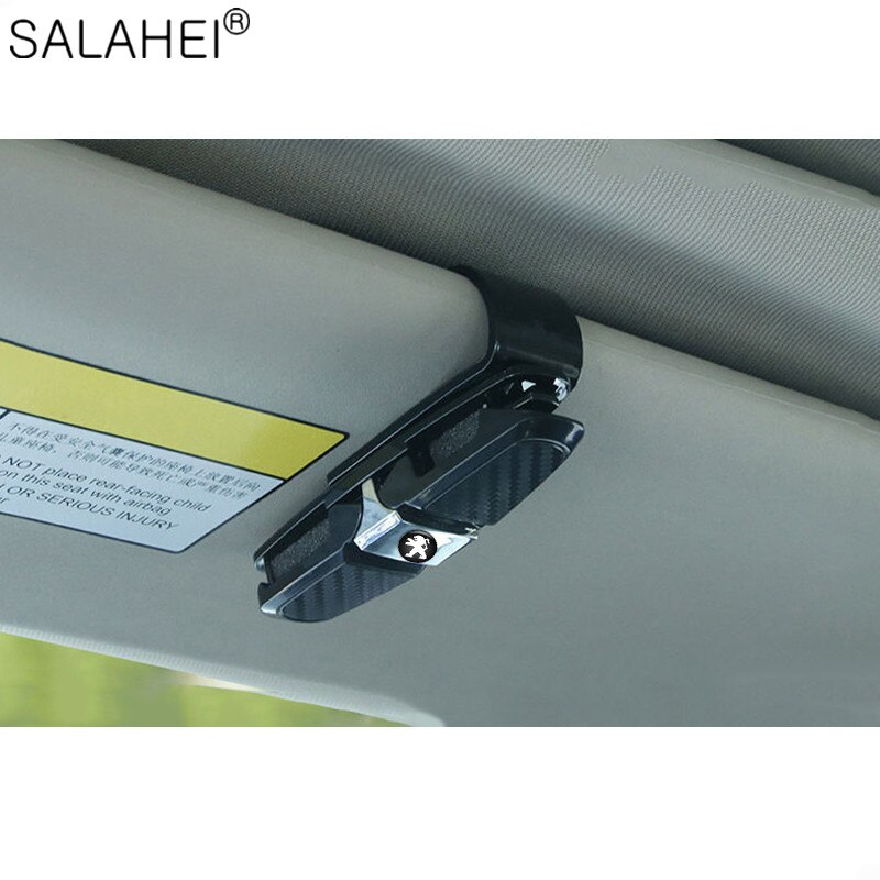 Automatique Lunettes de soleil Clip De Fixation Pour Peugeot 207 301 307 407 507 508 408 308 206 406 1008 5008 3008 Pare-Soleil de voiture Portable: silver