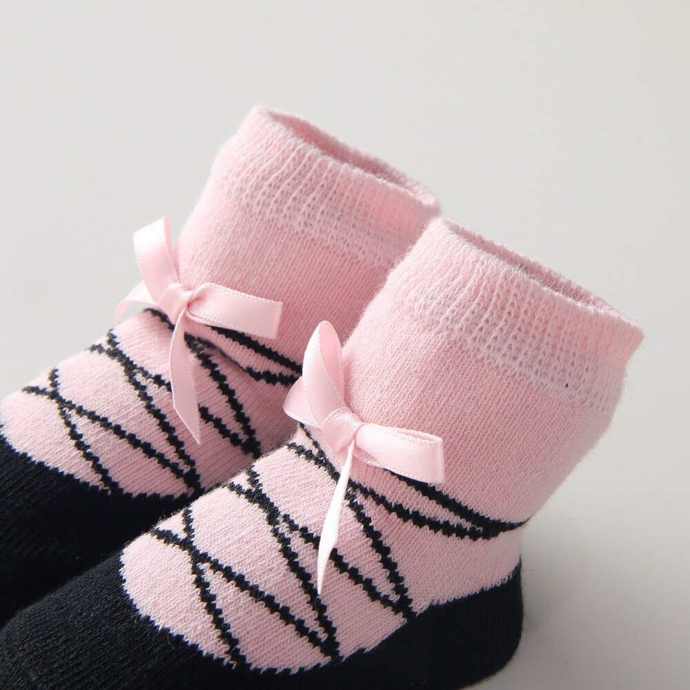 Girl Socks Jacquard Ballet Socks Cute Bow Baby Socks