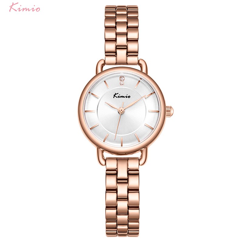 Kimio, reloj de pulsera de cuarzo Simple para mujer, reloj de pulsera de acero inoxidable, reloj de resistente al agua, relojes de vestir para mujer, reloj femenino: 5219