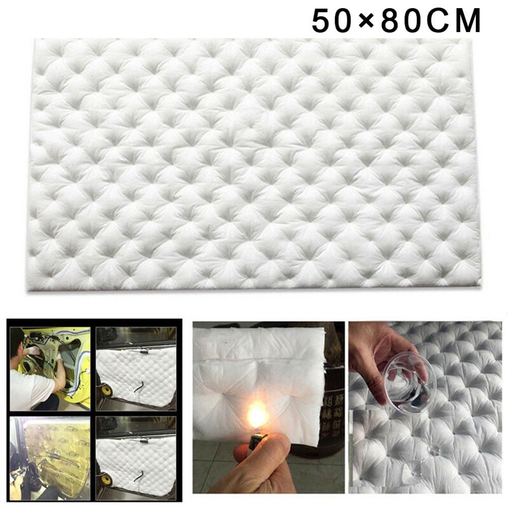 50*80cm Cotton Sound Deadener Insulation Mat Noise Heat Shield Insulation Deadening Hood Engine Firewall Heat PP Foam Sticker