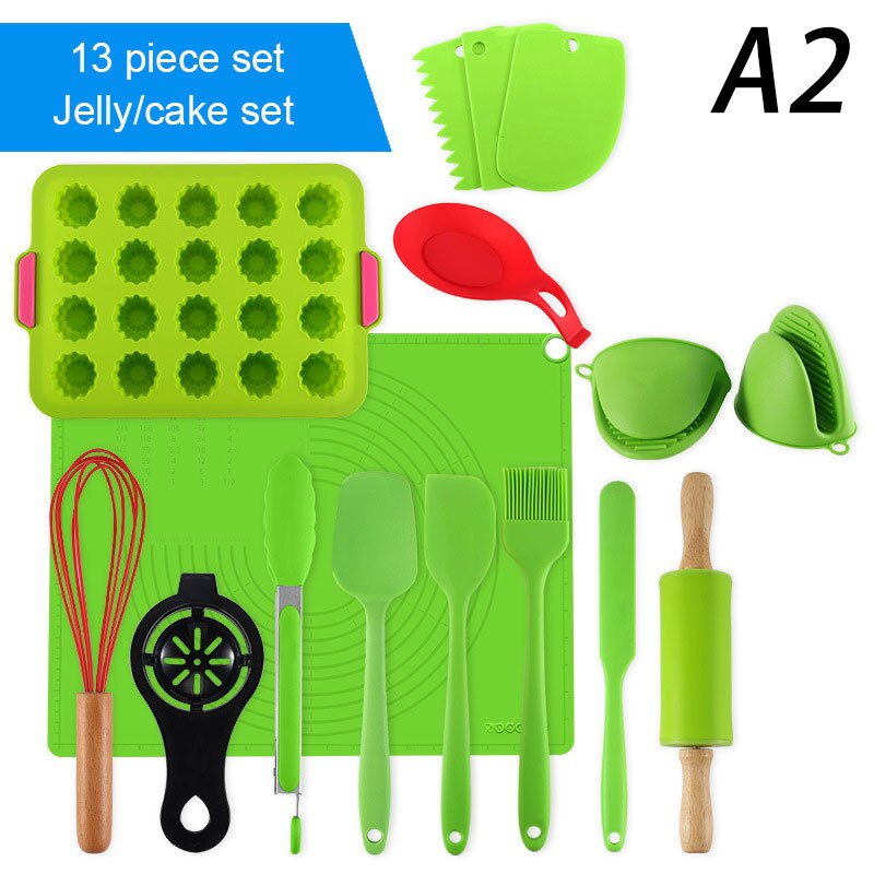 13pcs Silicone Baking Set Macaron Cake Bread Shaping Template High Temperature Resistant And Easy To Clean Baking Tools: A2