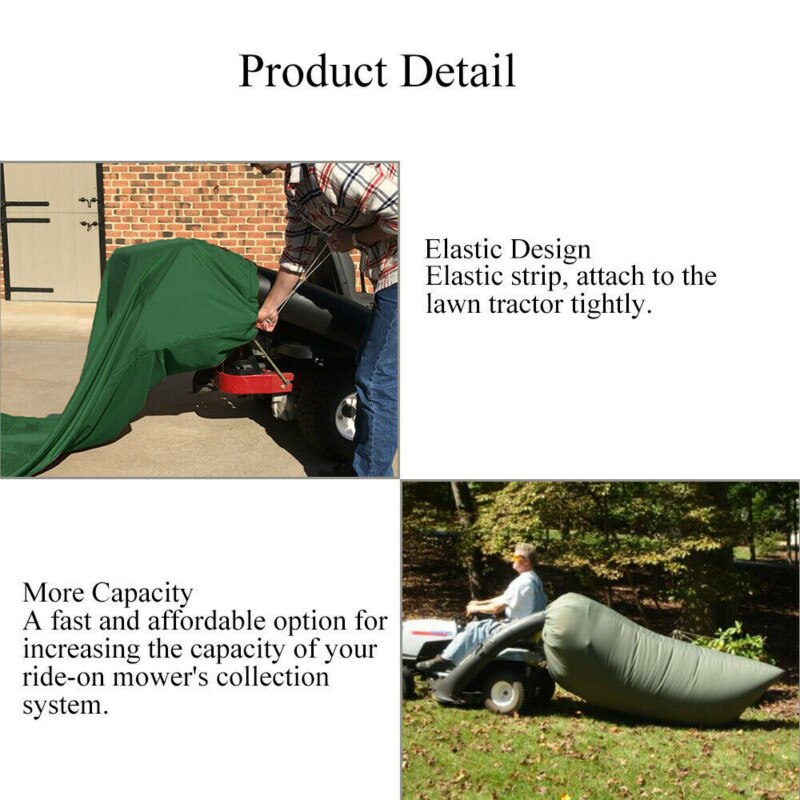 Lawn Tractor Riding Mower Leaf Storage Bag Garbage Cleaning Bag Leaf Cleaning Foldable Garden Storage Pouch