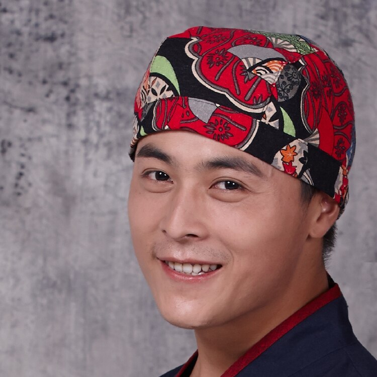 Sombrero de Chef de estilo japonés para hombre, gorro de trabajo estilo Kimono para hotel, restaurante, bar, camarero, Coreano