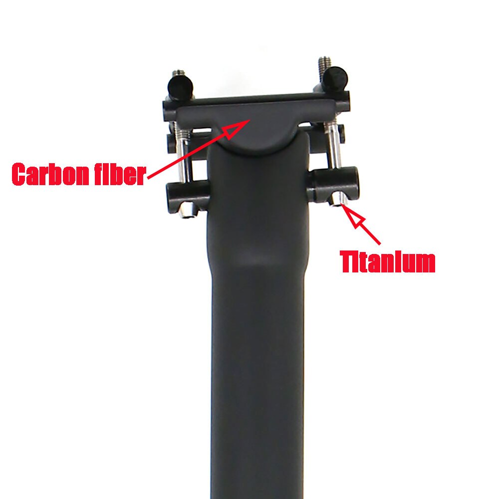 Full Carbon Fiber Bicycle Seatpost Mountain Bike Seatpost Road bike Seatpost Ultralight Titanium Screw 27.2/30.8/31.6*300/350/40