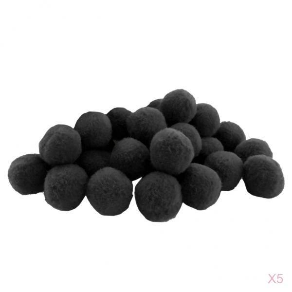 500 pièces 18mm pompons assortis pour fournitures de loisirs créatifs et décorations de bricolage: Noir