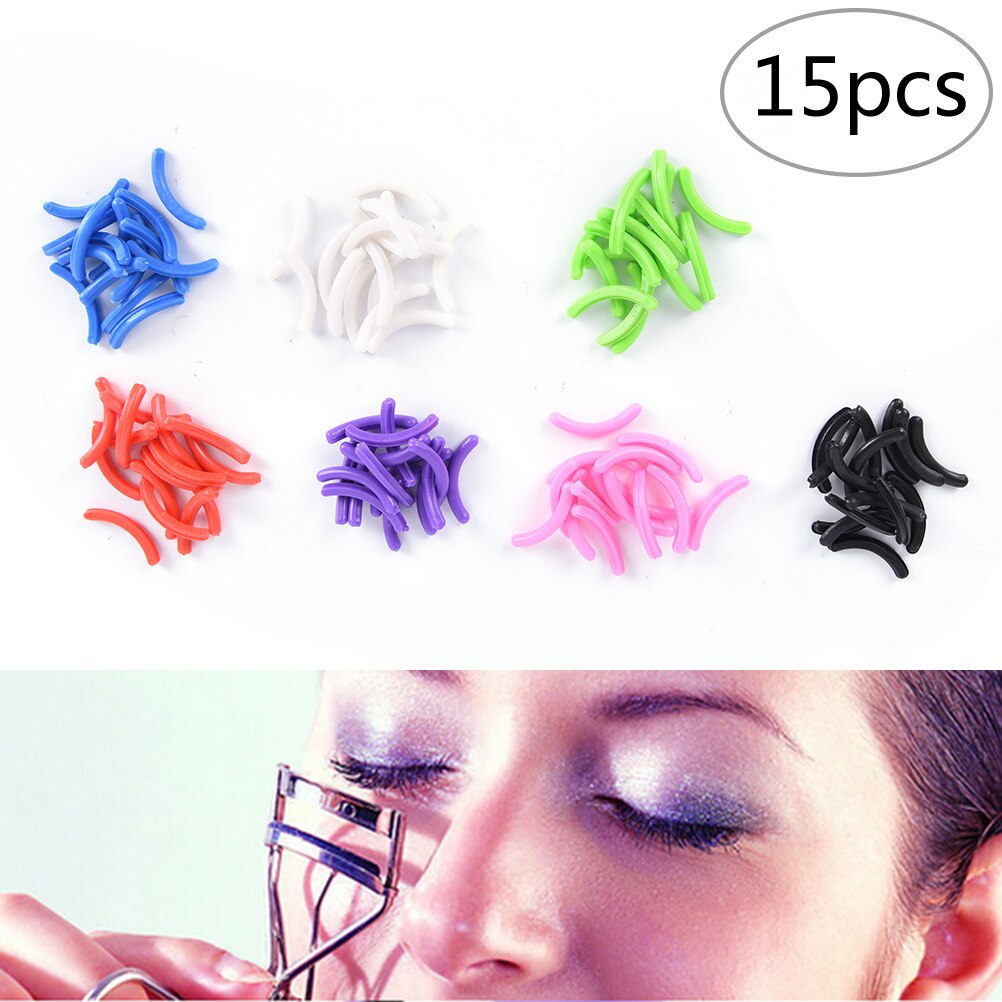 15 stk/sæt øjenvippekrøller refill gummipuder plast skønhedsværktøj makeup erstatning