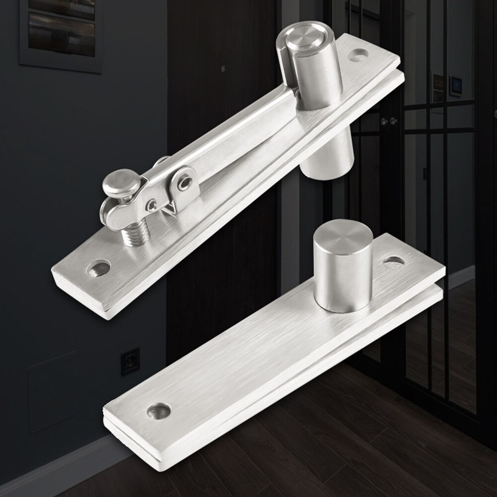 1 ensemble charnière de porte pivotante en acier inoxydable, 360 degrés, charnière de Pivot robuste pour portes en bois, amélioration de l&#39;habitat
