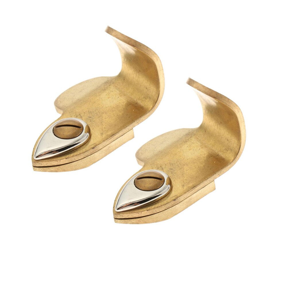 Piezas de gancho de pulgar de saxofón Alto/Soprano/Tenor, piezas de bricolaje doradas, 2 piezas