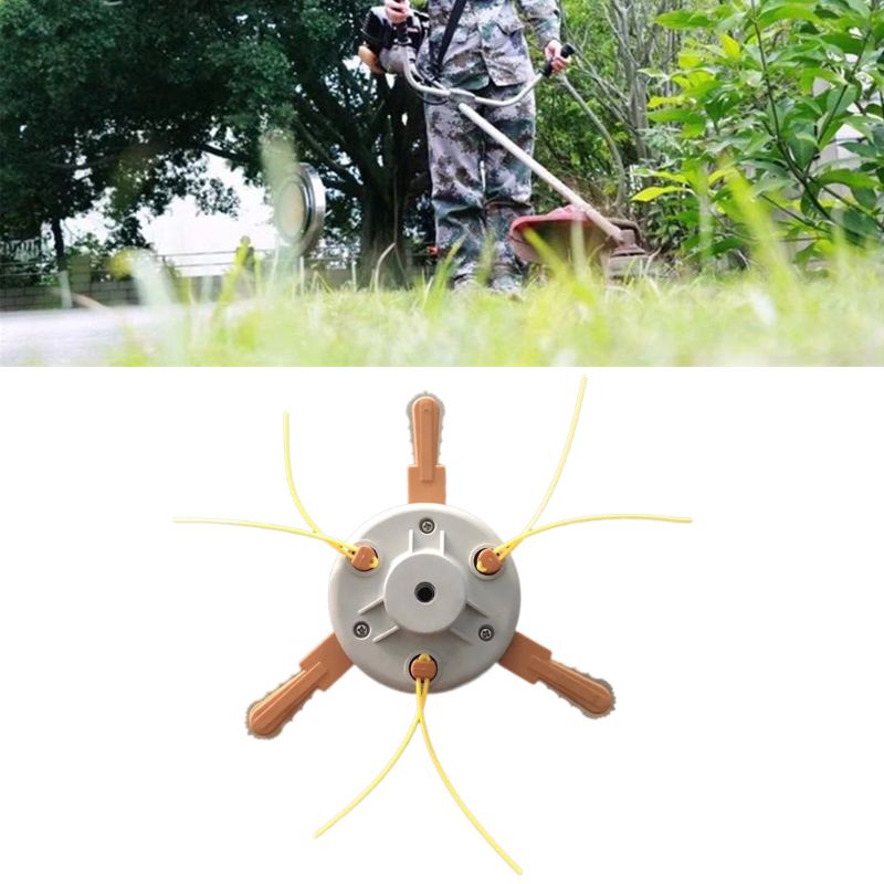 Lawnmower Dual Use Nylon Hay Mower Blade Head Weeder Working Garden Lawn Accessories Tool N1HF