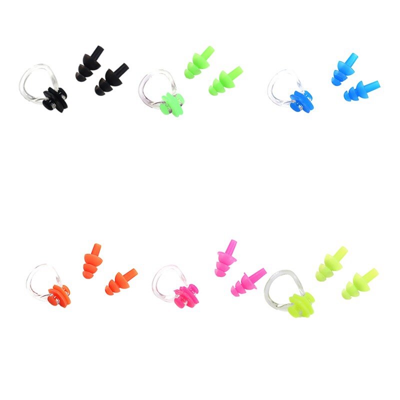 1 set waterdichte zachte siliconen zwemset neusklem oordopjes duikgeluid ruisonderdrukking oordopjes doos zwemaccessoires