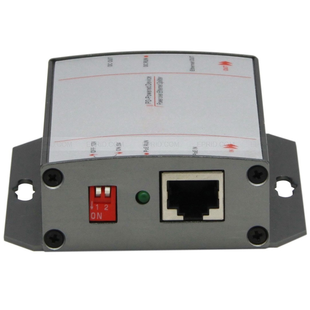 Power over Ethernet PoE Adapter Injector Splitter DC 5V 12V Output 802.3at 25.5W