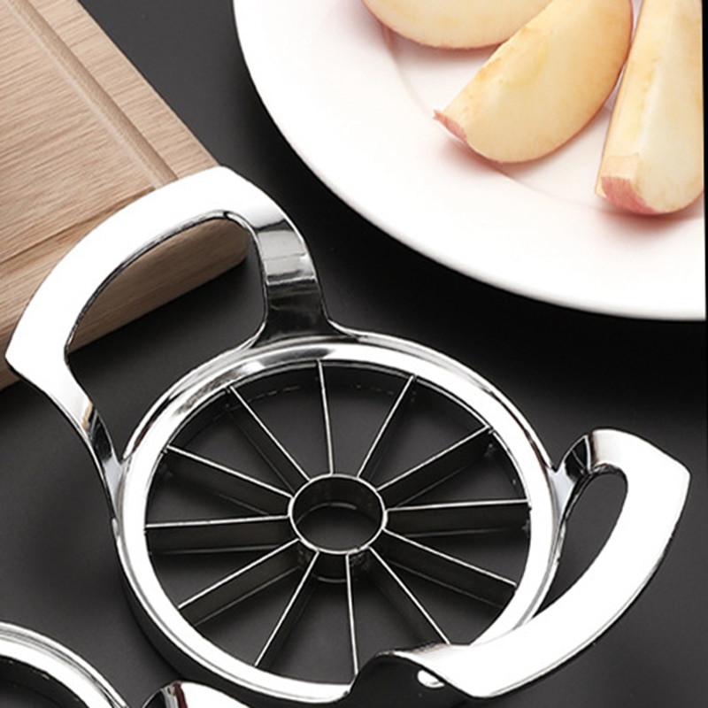 Kjøkkenverktøy rustfritt stål eplekutter skjærer grønnsak frukt verktøy kjøkkentilbehør eple lettskjært skjærekniv
