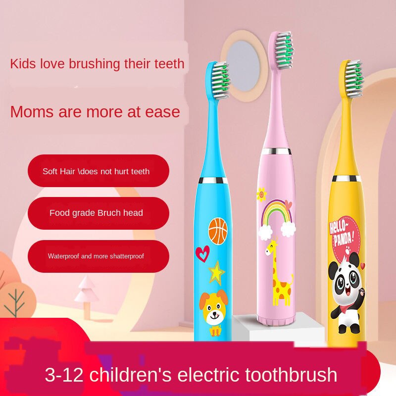 Children Electric Toothbrush Heads Smart Electric Teeth Brush Battery models/Rechargeable Replacement Brush Heads Kids