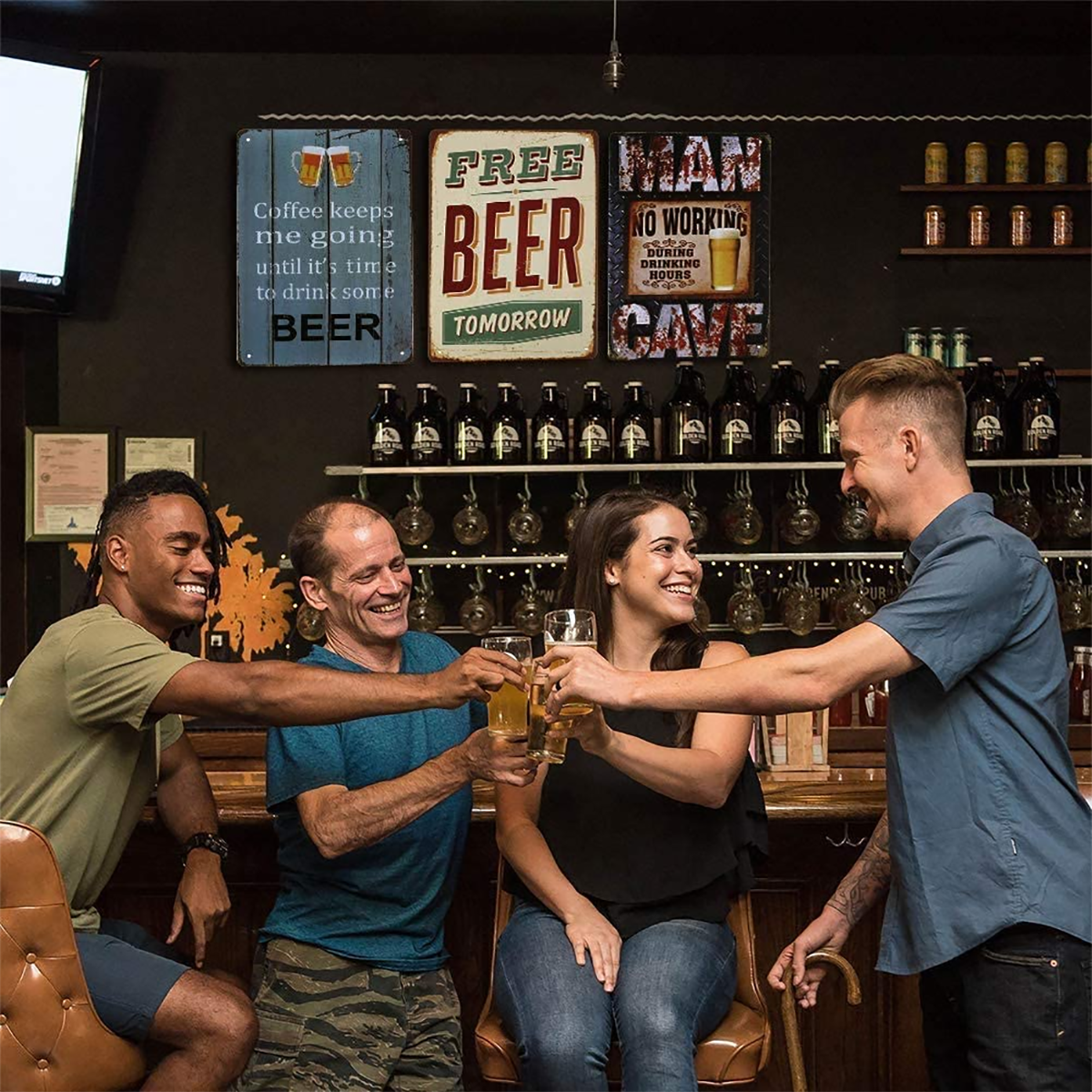 Apres Ski Party Tin Sign , Ski Lodge Signs, Blue Apres Ski Signs, Vintage Style Apres Ski Signs, Ski Decor