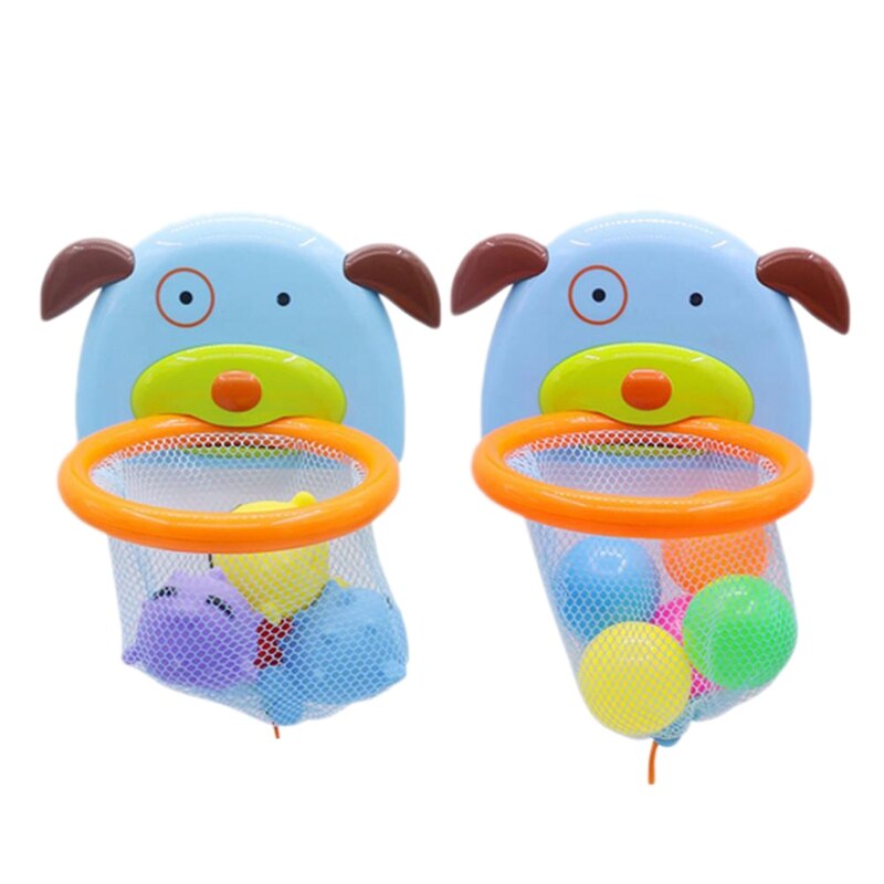 Barn bad dabbling leksak basketkorg stativ sport basket för baby shower - en ocean ball