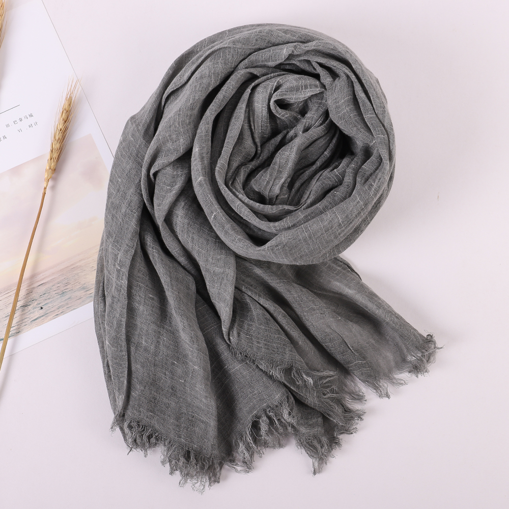 Bufanda de de lujo para mujer, chal de playa, bufandas de algodón a la para mujer, Bandana pashmina musulmana, hijab silenciador, Otoño Invierno