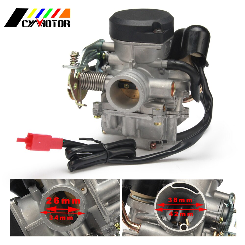 Carburador de motocicleta CVK26, 26mm, accesorios para Motocross, moto Dirt Pit Bike, ATV, Kehin GY6, 150CC-250CC, 150, 250