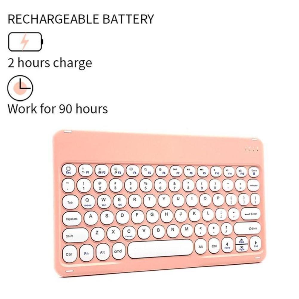 Retro Bluetooth-kompatibel Drahtlose Tastatur Und Maus Set Für Samsung Ipad IPhone USB Lade Mäuse Mini Tastatur Für Tablet