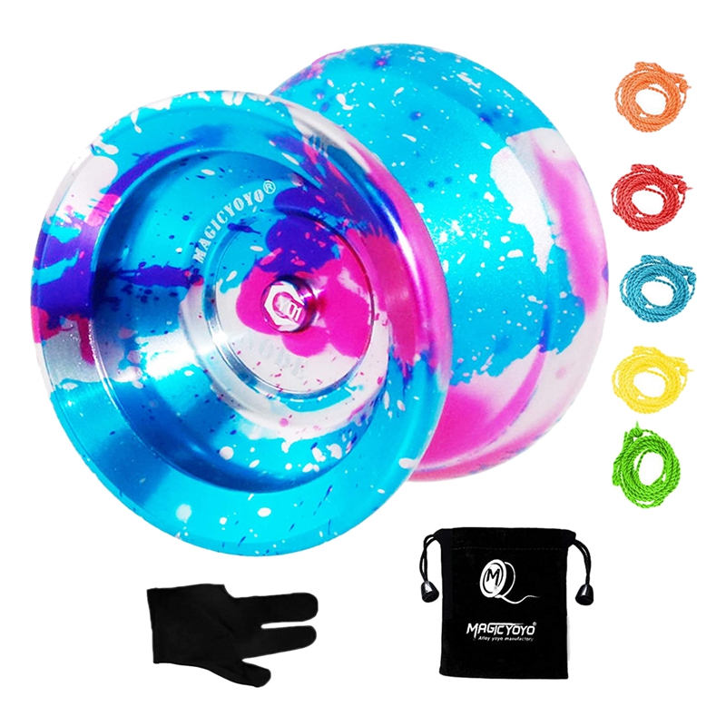 MAGICYOYO – Y01 nœud , Yoyo sans réponse, Long temps de rotation, plus beau sac avec 5 cordes Yoyo: Default Title