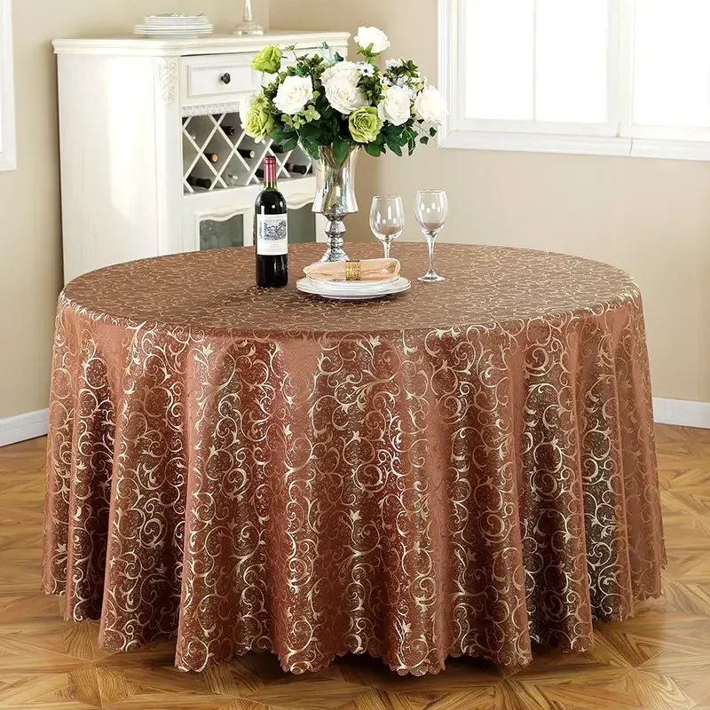 Nappe ronde vintage polyvalente, décoration de fête de mariage, couverture de table à manger à la maison, diamètre 160cm, 180cm, 200cm: Rouge / 145*200 cm