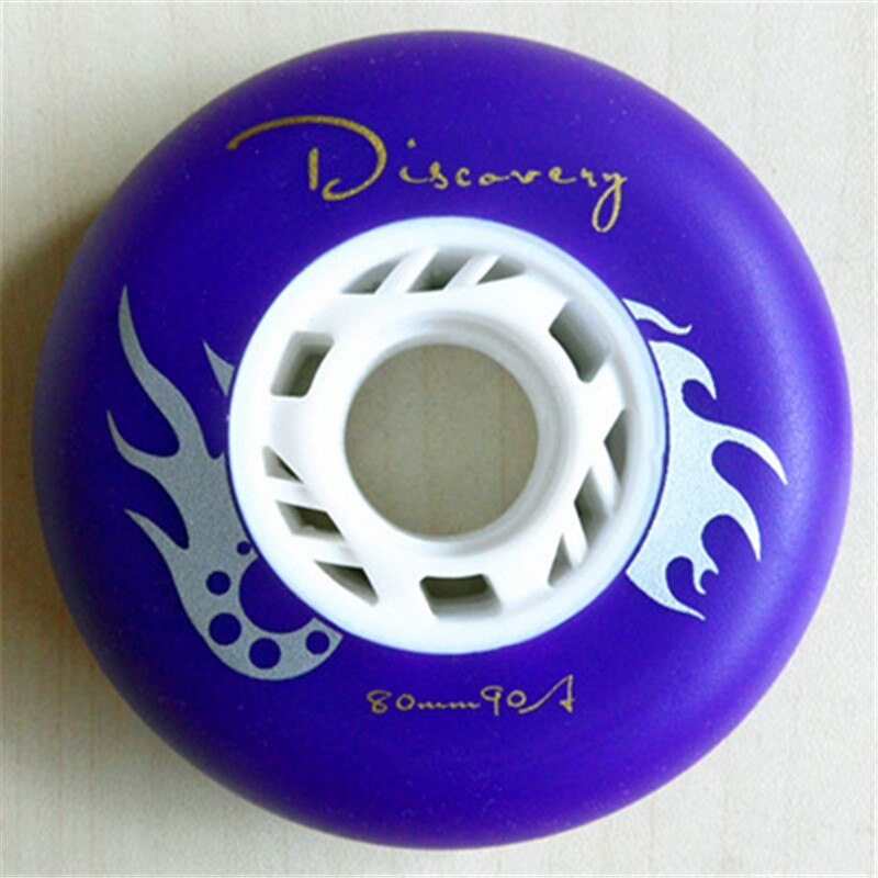 [ 72mm 76mm 80mm ] glidende skøjtehjul med 90a hårdhed, blå lilla pink holdbar pu lille frostet overflade