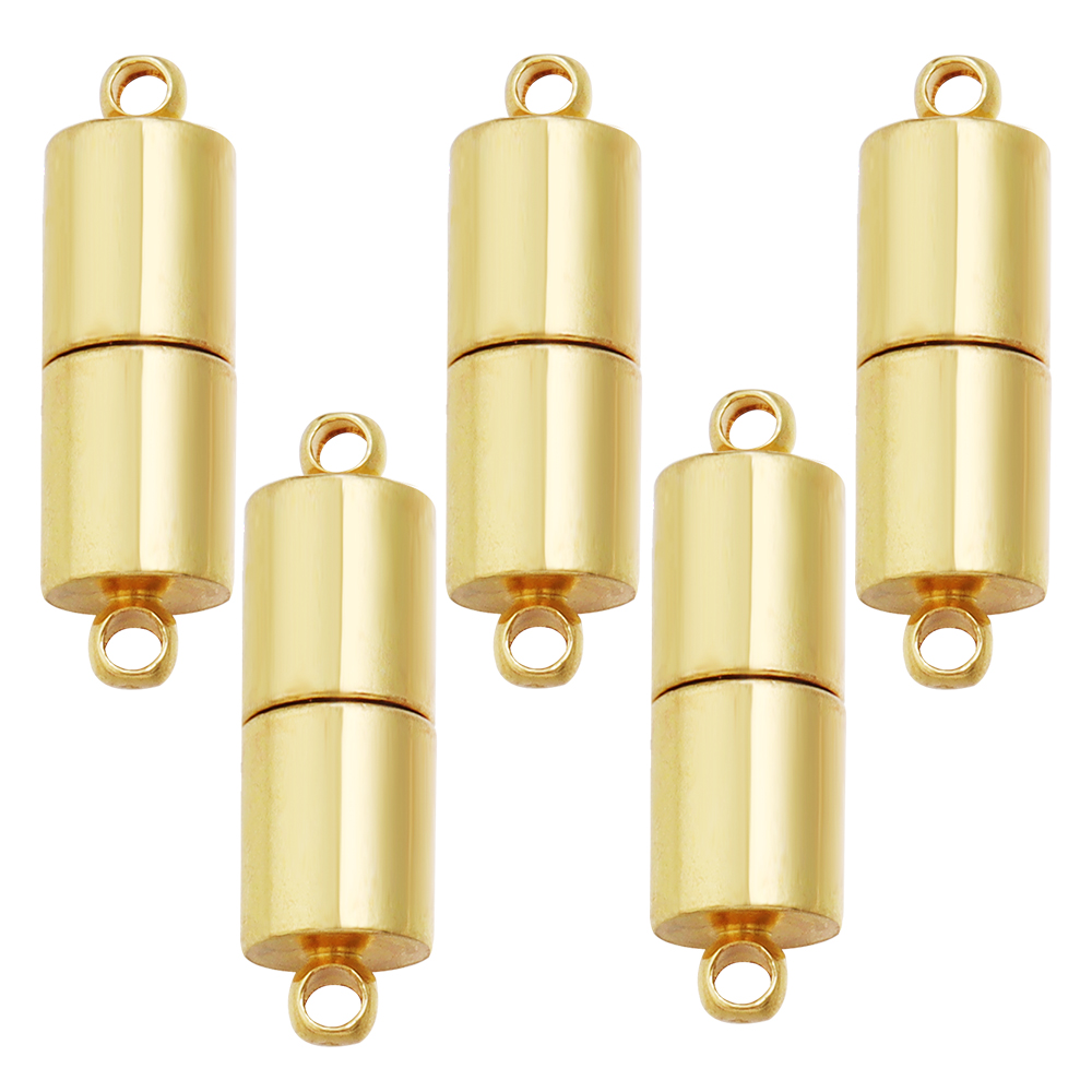 5pcs/Lot Round Strong Magnetic Clasps Magnet End Clasp Connectors for Leather Cord Bracelet Jewelry Hook Making Findings Wholesa: 18mm / WHITE