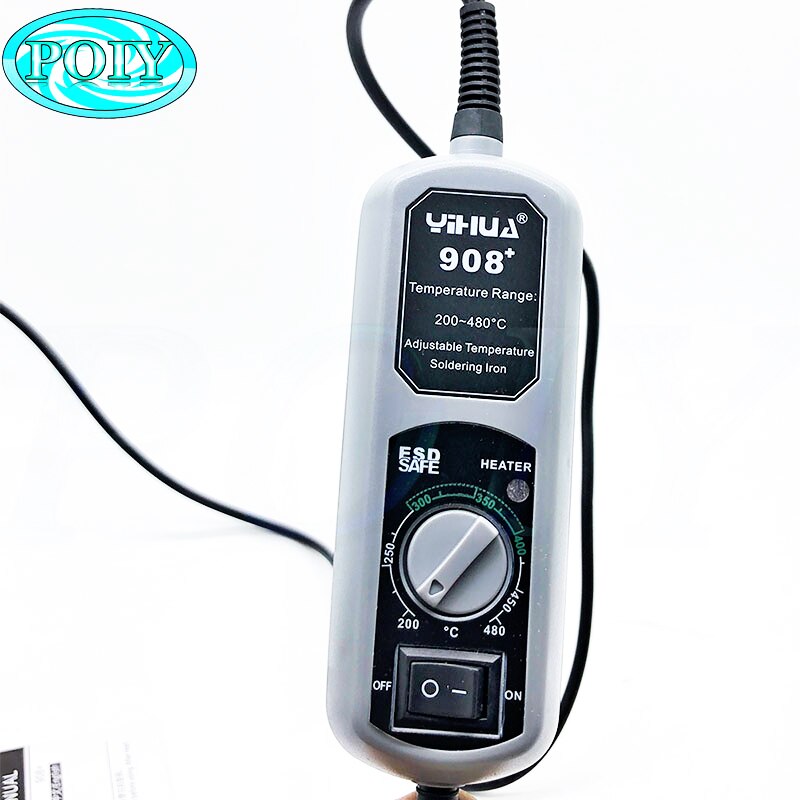 YIHUA-Estación de soldadura Digital, kit de herramientas de soldadura de hierro eléctrico ajustable, portátil, 908D, 908 + actualización