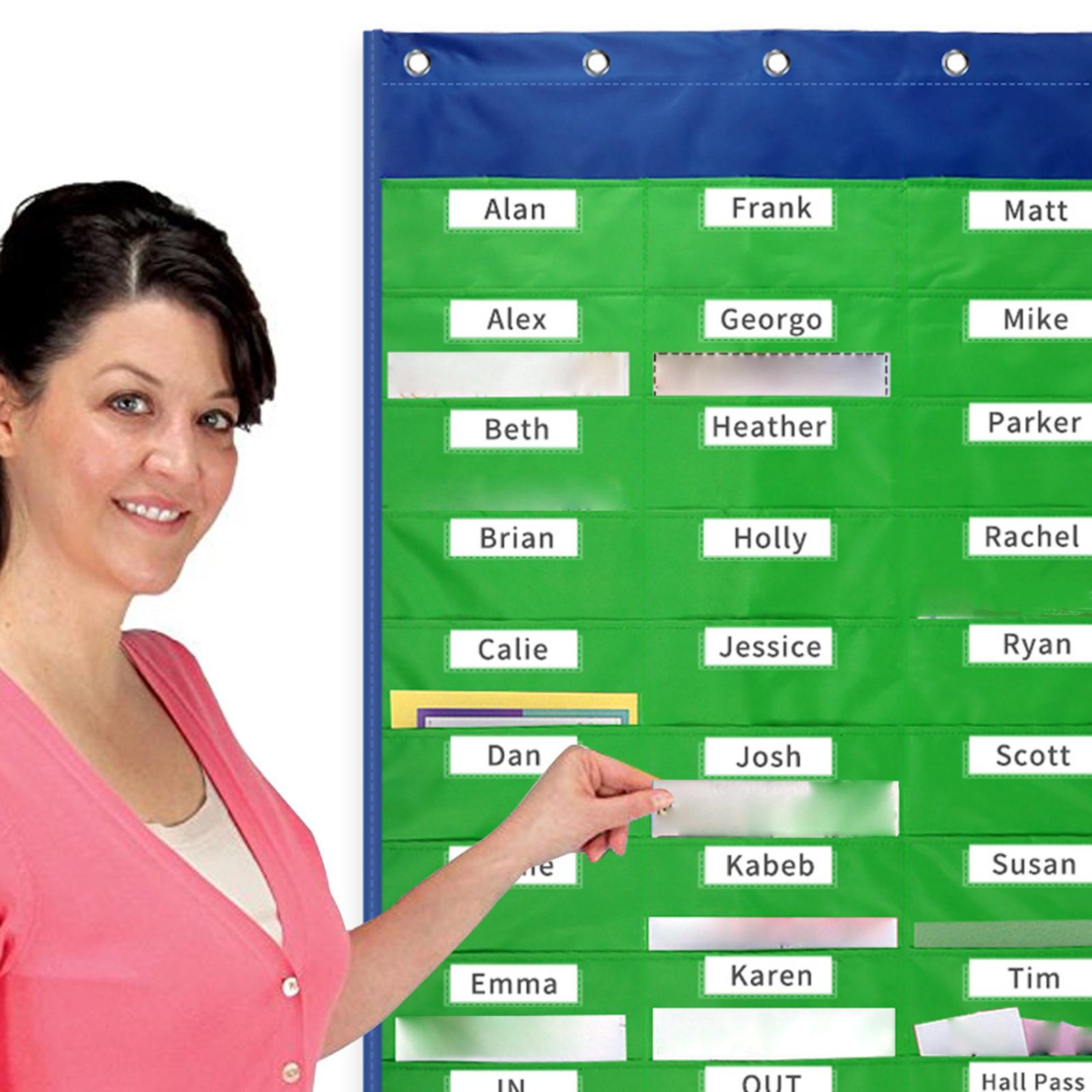 Wall Storage Pocket Charts 27 Pocket File Folder Organizer Door Hanging File Organizer for Classroom School Office Home