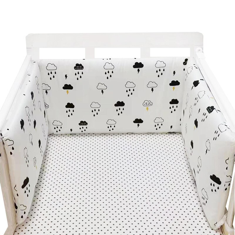 2M Baby Bed Wieg Bumper U-vormige Afneembare Rits Katoen Pasgeboren Bumpers Baby Veilig Hek Lijn Bebe cot Protector Unisex: NO7  200cm X 30cm