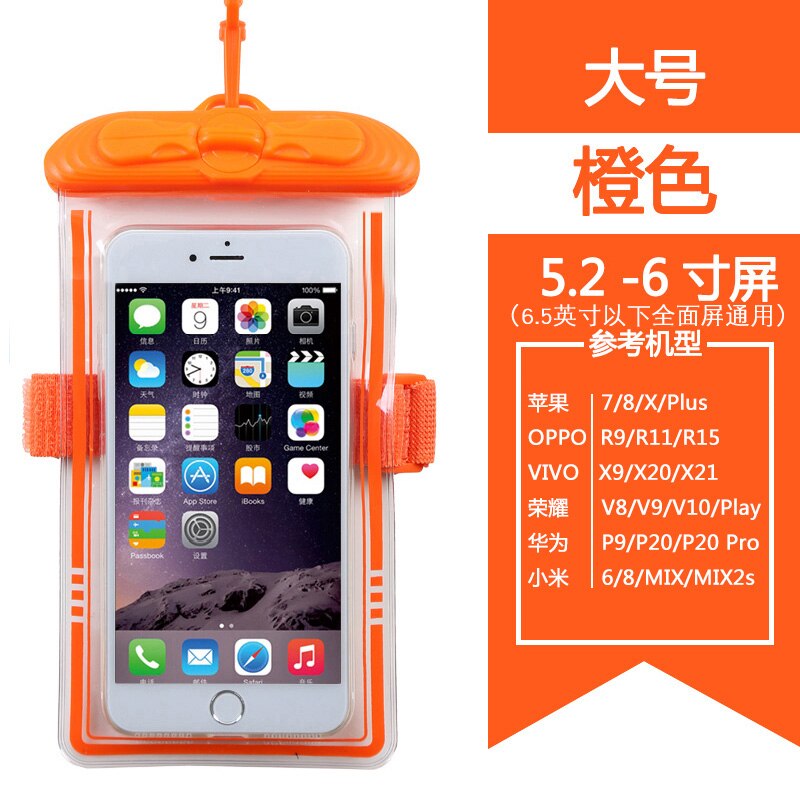 Waterproof phone bag Diving phone bag Swimming Surfing Bags Multi-function Waterproof bags Sports bag Mobile phone sealing bag: L2