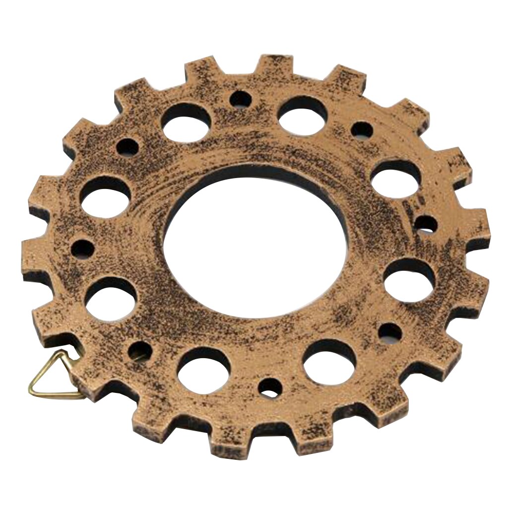 Rustic Wooden Gear Industrial Style Wooden Wheel Gear Crafts Wall Ar Sculpture Hanging Decor