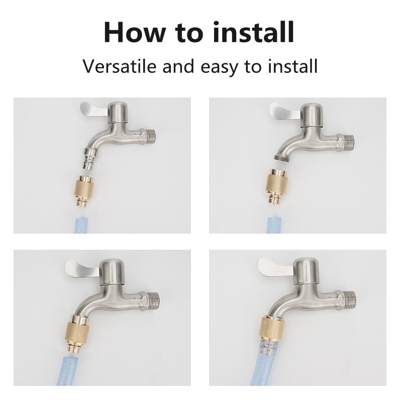 Zinc alloy Outdoor Garden Faucet Washing Machine Bibcock Garden Watering Hose Adapter Faucet Connector Mixer Watering Fitting