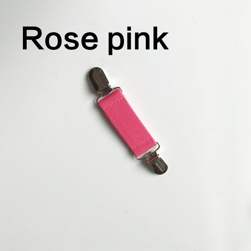 Clip en métal argenté pour robe et pantalon, vêtement, extension de ceinture, accessoire multifonction pour drap de lit fixe, canapé, 1 pièce: Rose Pink