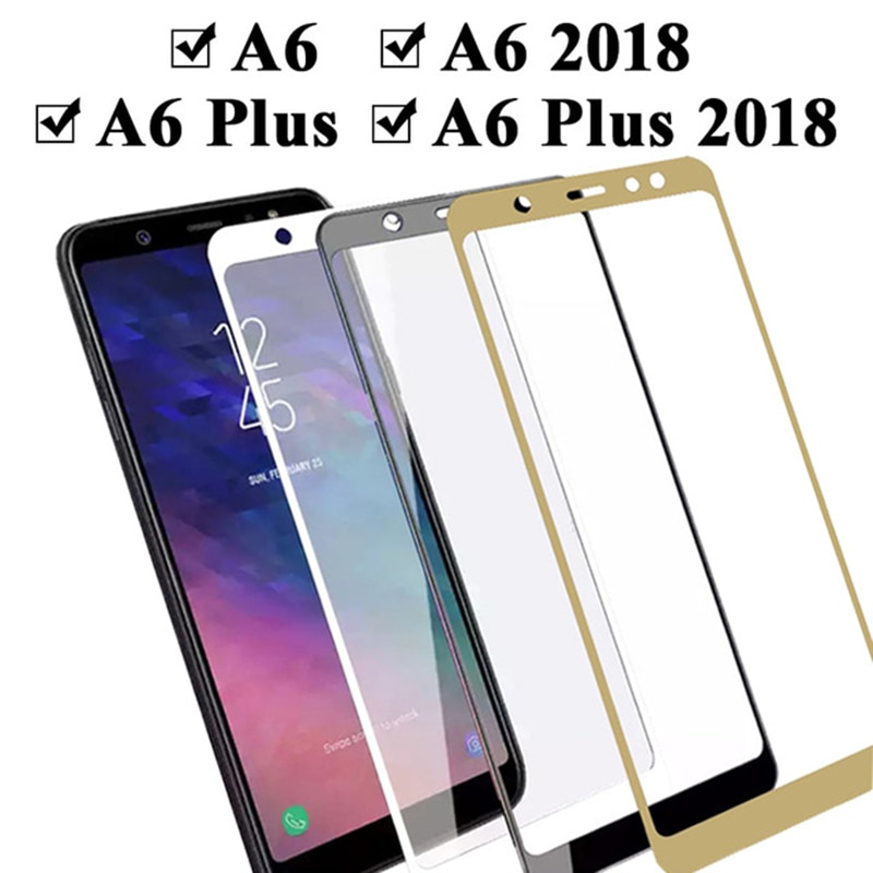 2pcs tempered glass for samsung galaxy a6 plus screen protector for samsung a 6 plus 6plus a6plus protective glas film