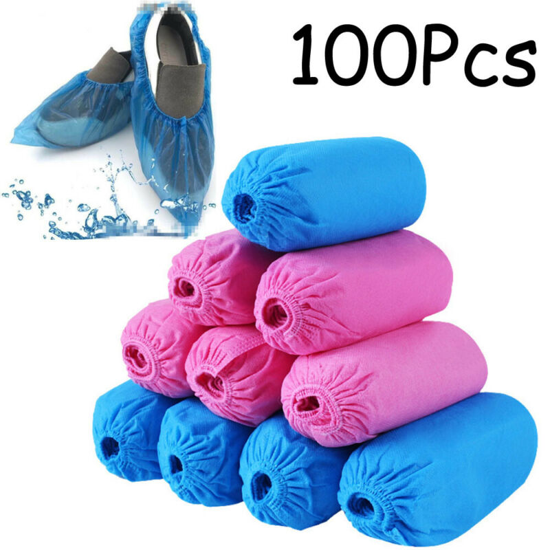 100 Stuks Wegwerp Overschoenen Thuis Indoor Antislip Cleaning Floor Non-woven Stofdicht Voeten Cover Overschoenen Voor Vrouwen mannen