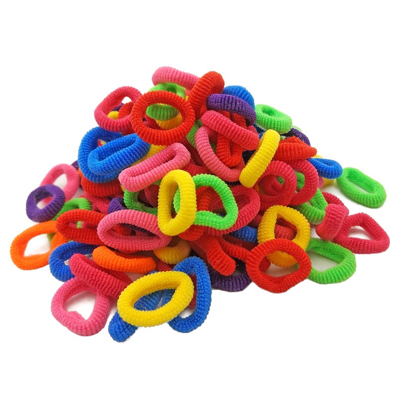 Lot 100 Pcs Kids Elastic Hair Bands Girls Children Rope Accessories Ponytail Holder Scrunchy Rubber Gum