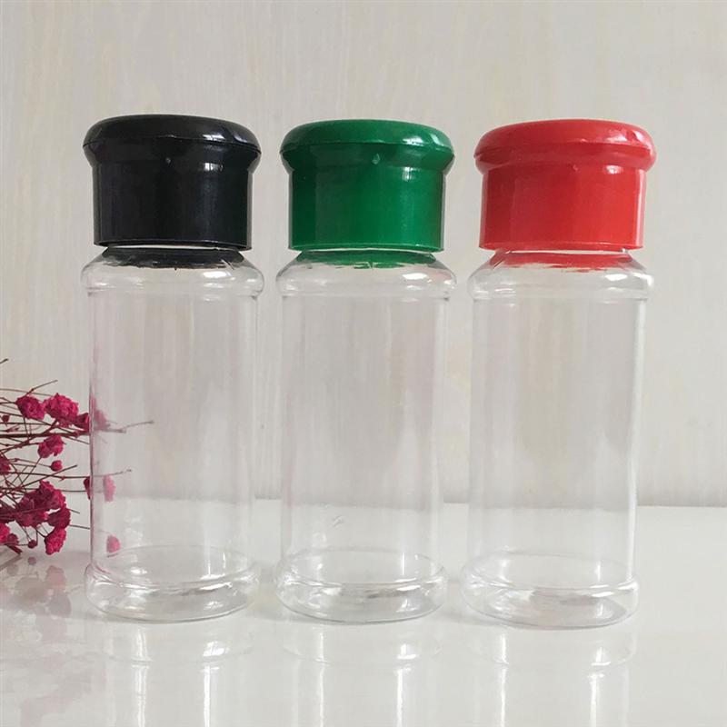 10/12/24pcs Plastic Spice Pot Seasoning Bottles Pepper Shakers Salt Jar Condiment Can Cruet Seasoning Storage Box for Barbecue