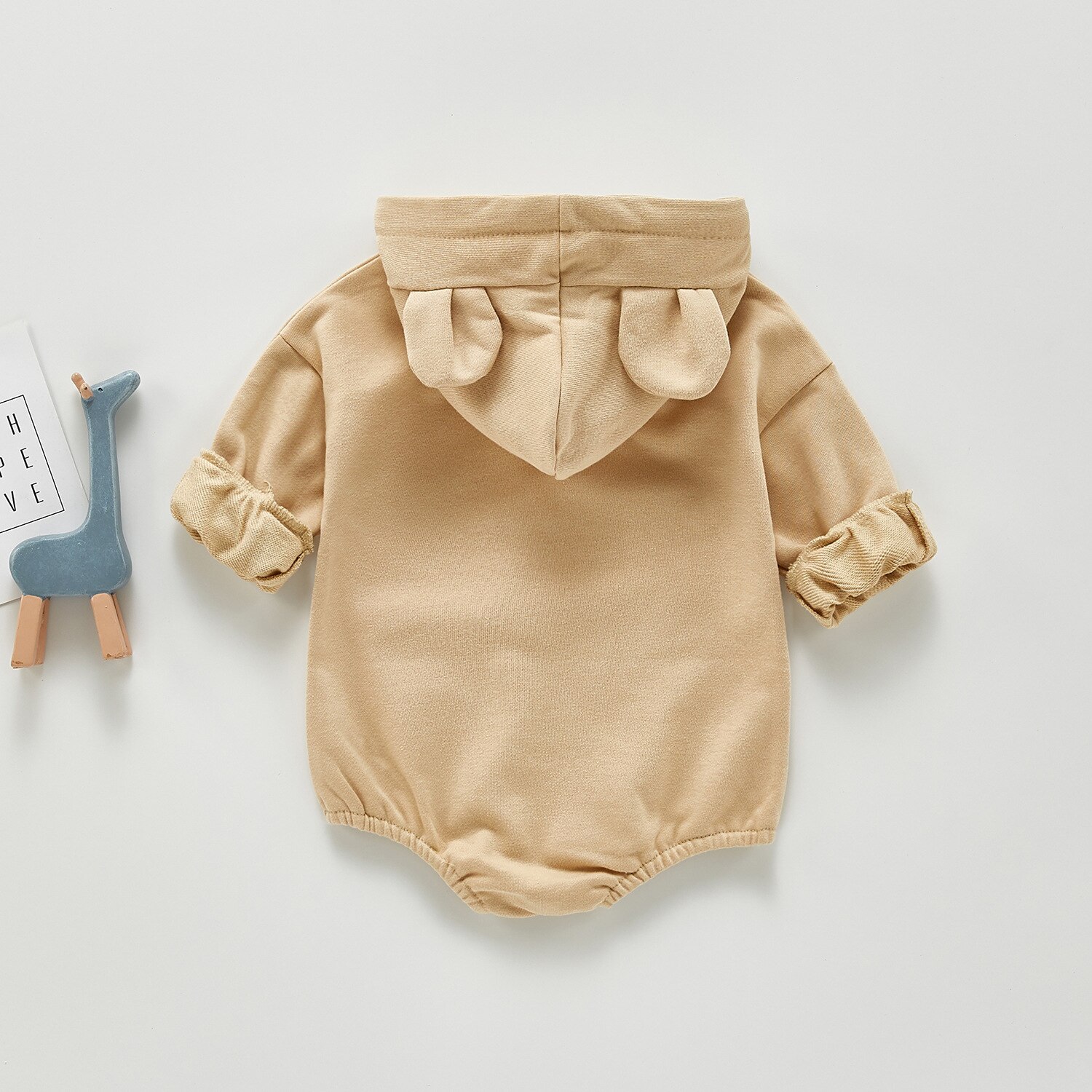 Monos con capucha de oso de dibujos animados para bebé, niños y chicas chicos niños, ropa de un Color, novedad primavera