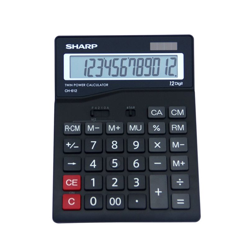 Sharp CH-612 Calculator 12-digit Display Large Display Office Financial Calculator