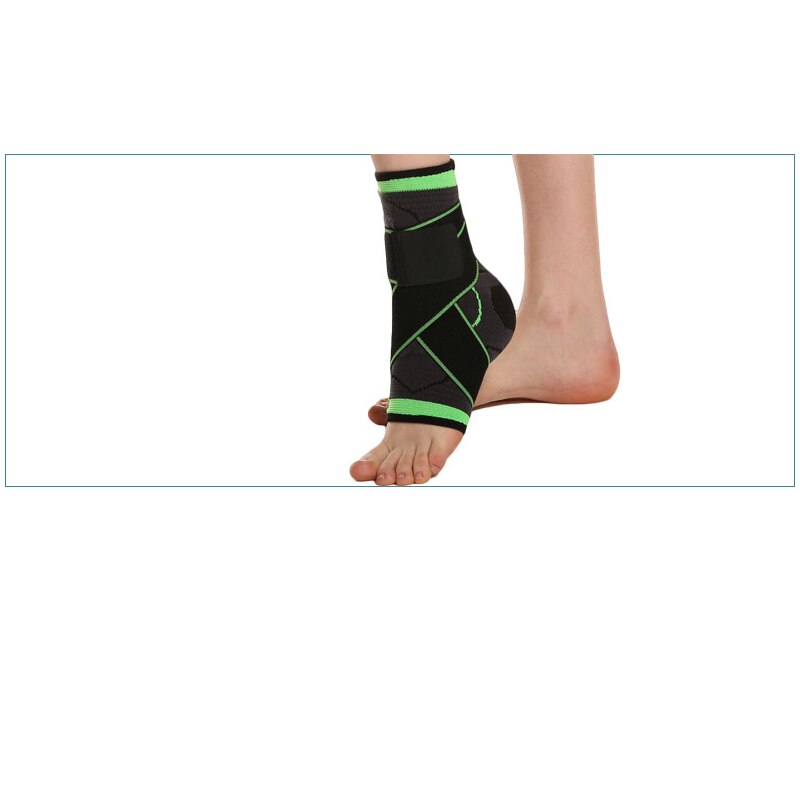 1 Pc Enkelbrace Compressie Nylon Band Riem Enkel Protector Enkel Ondersteuning Sport Gym Fitness Tennis Adjustabl Mannen En Vrouwen: Green / M