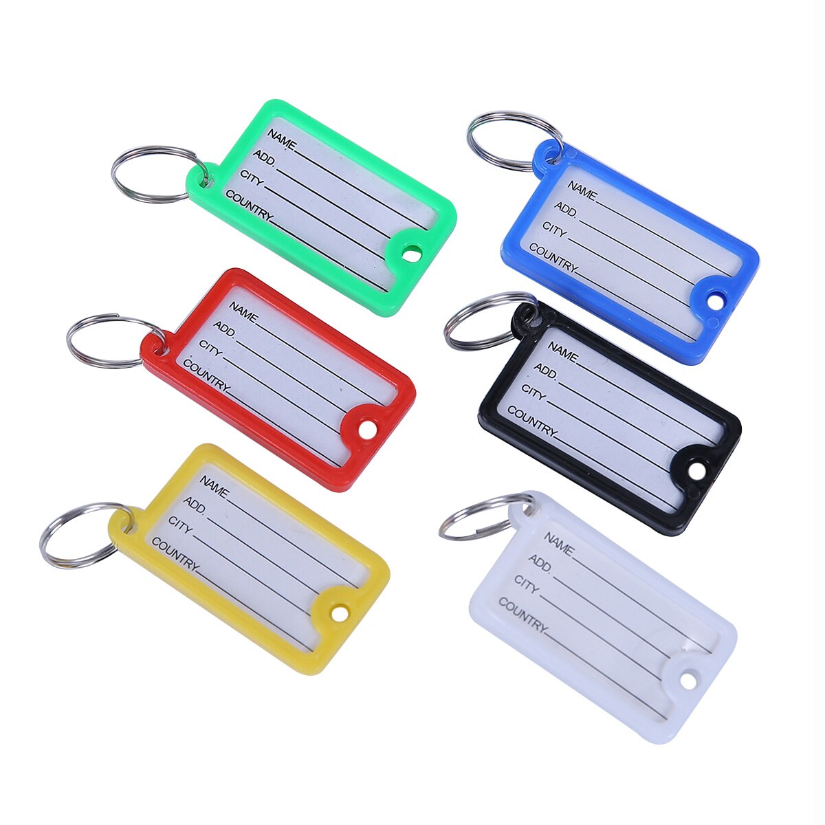 BLEL 50 x plastic key tag identification tag