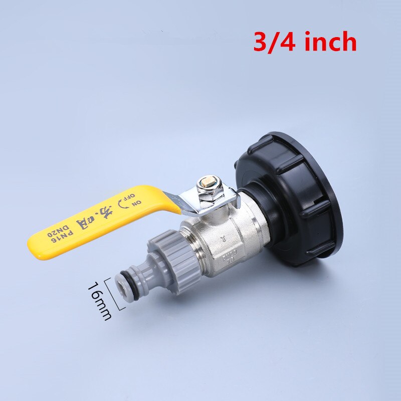 Water Tank Adapter 1/2'' 3/4'' 1'' Thicken outer Tap Fittings Garden Hose Connector for IBC Water Tank 1PCS: 3
